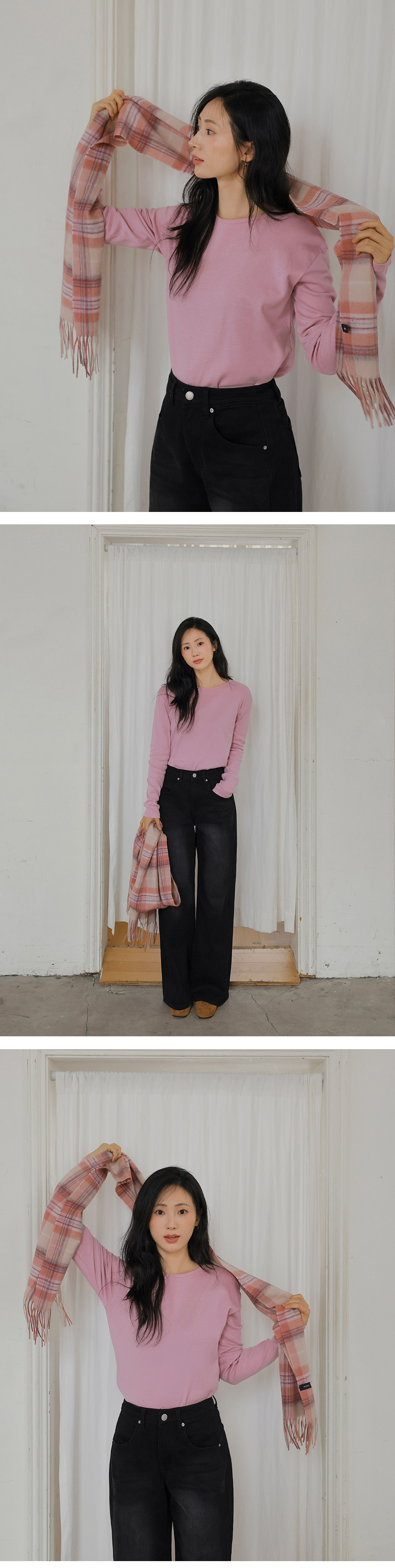 Cozy Color Round T-shirt | JUSTONE